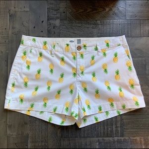 SUPER CUTE PINEAPPLE CHINO SHORTS BY OLD NAVY
